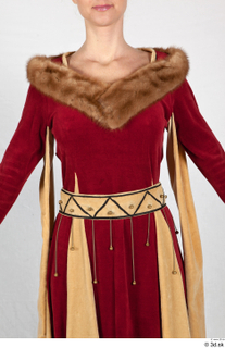  Photos Medieval Queen in dress 1 Medieval Queen Medieval clothing Red dress with fur upper body 0001.jpg